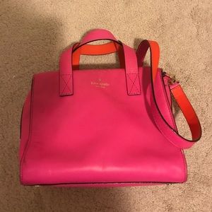 Kate spade satchel in hot pink